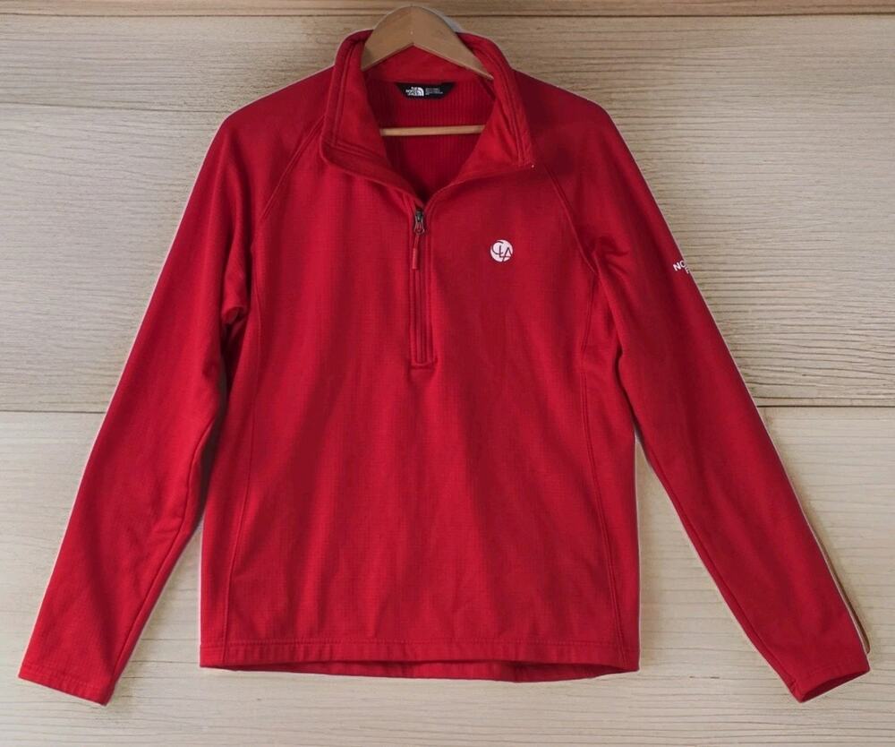 The North Face Pullover Men’s Medium Red 1/4 Zip Mock Neck Long Sleeve Gorpcore